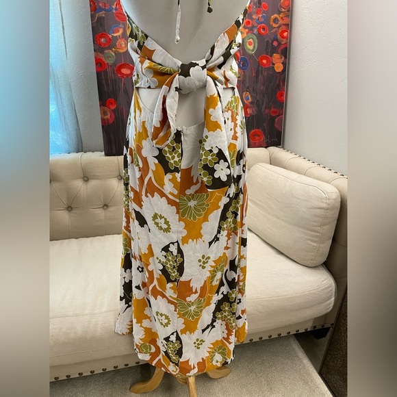 NWOT FAITHFULL THE BRAND Taormina Halter Neck Midi Dress In Floral size L - Picture 6 of 11
